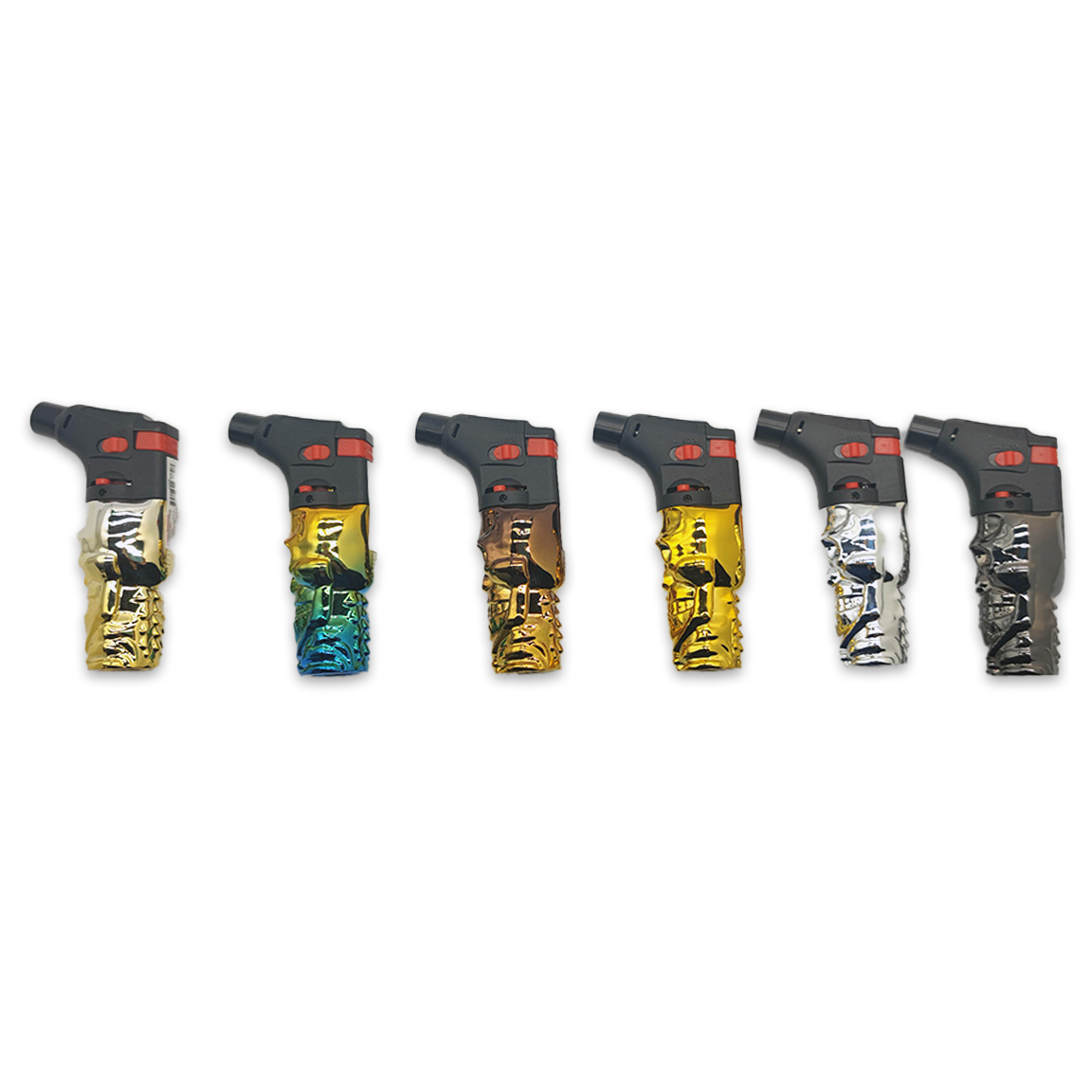 SMOKEZILLA 3D SKULL SLIM METALLIC TORCH - Refined Man Of Candles