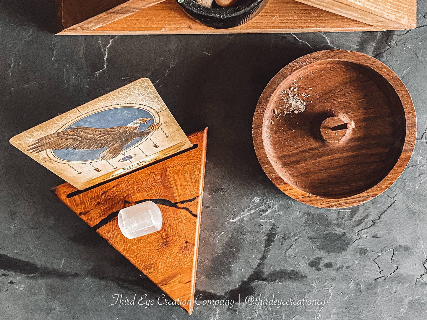 Walnut Hardwood Incense Burner, Incense Stick Holder