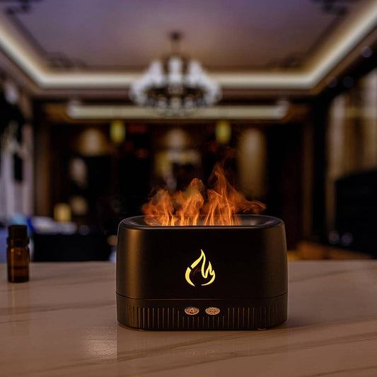 7 Color-changing Portable Aroma Diffuser Flame Humidifier - Refined Man Of Candles