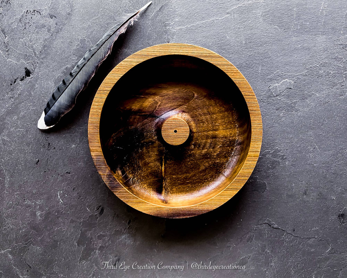 Walnut Hardwood Incense Burner, Incense Stick Holder