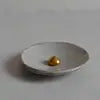 Light Gray Ceramic Incense Holder Plate - Refined Man Of Candles