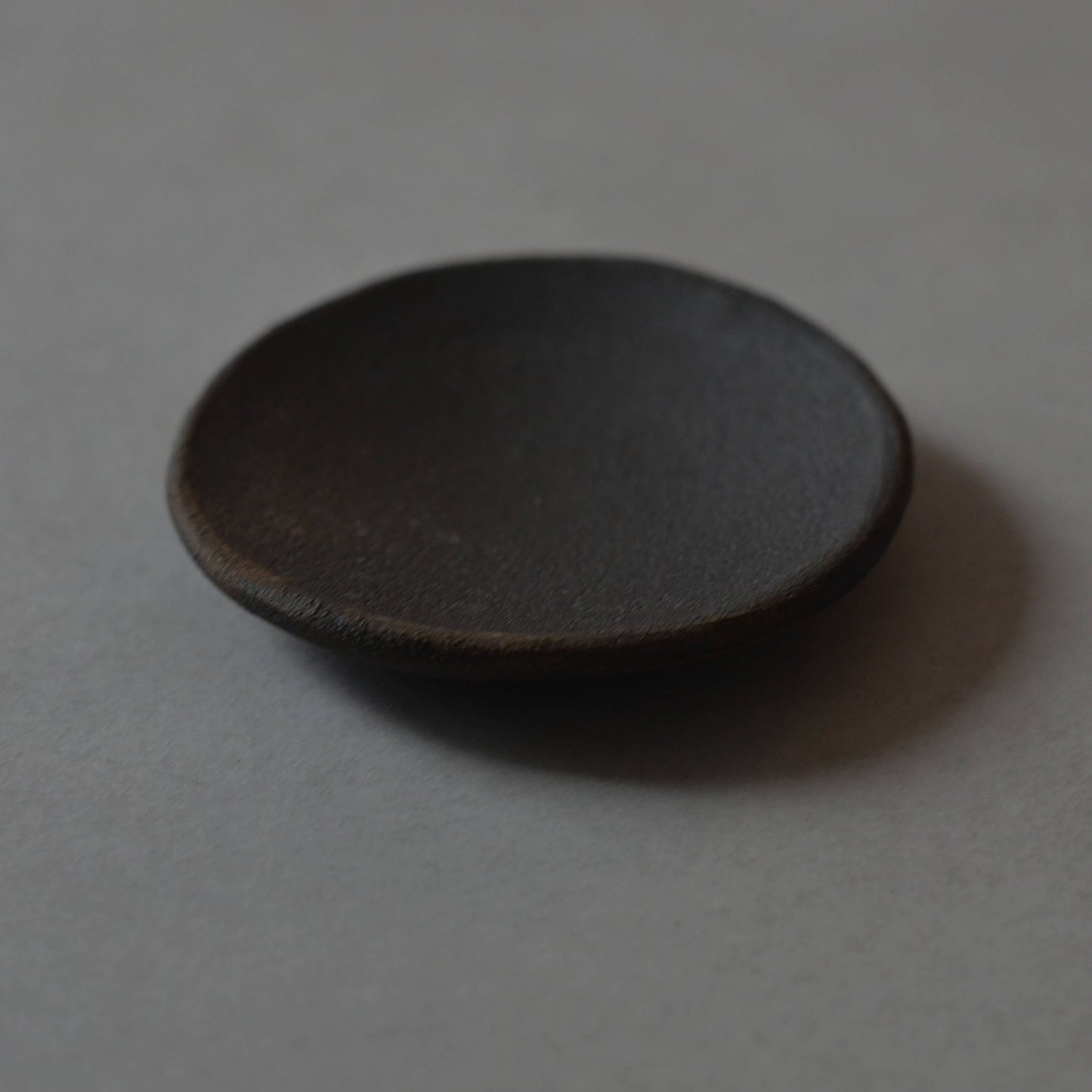 Raw Black Clay Incense Holder Plate - Refined Man Of Candles