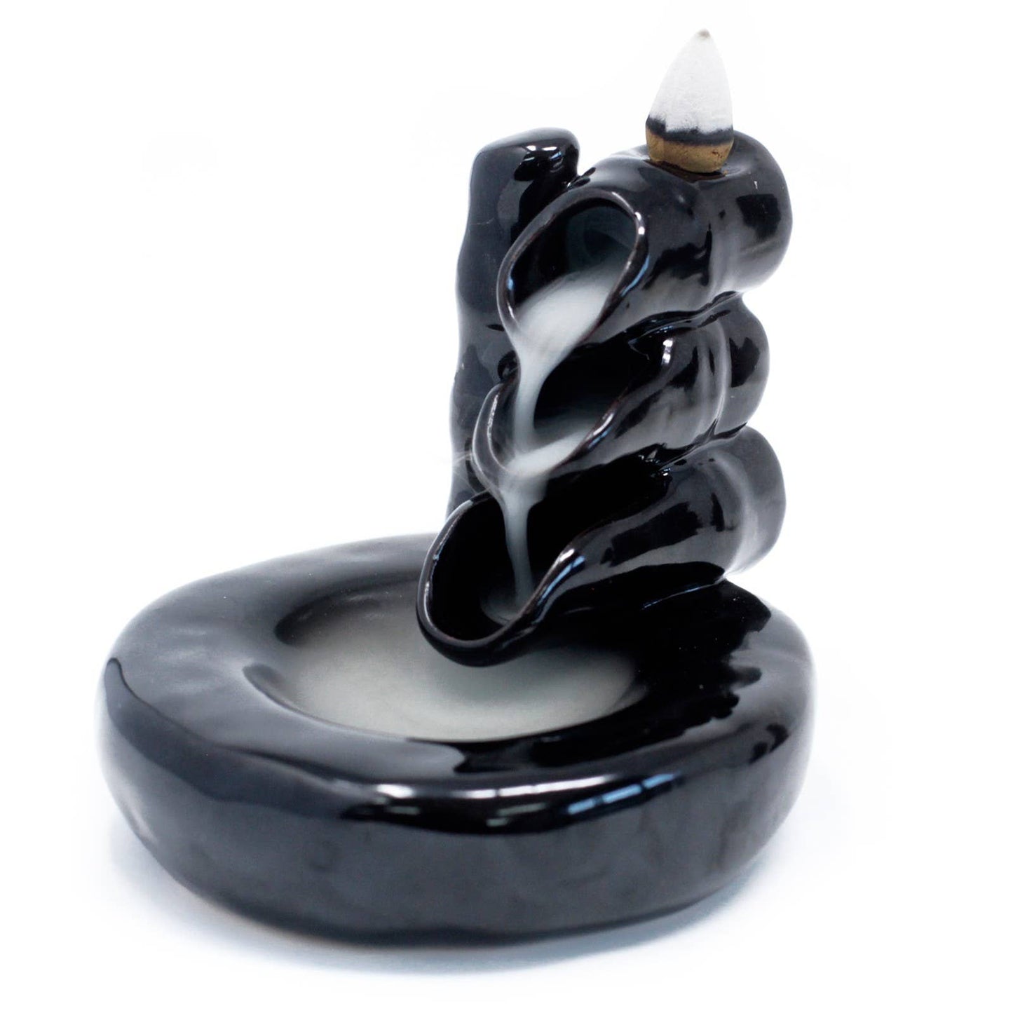Back Flow Incense Burner - Bamboo & Pool - Refined Man Of Candles