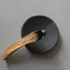 Raw Black Clay Incense Holder Plate - Refined Man Of Candles