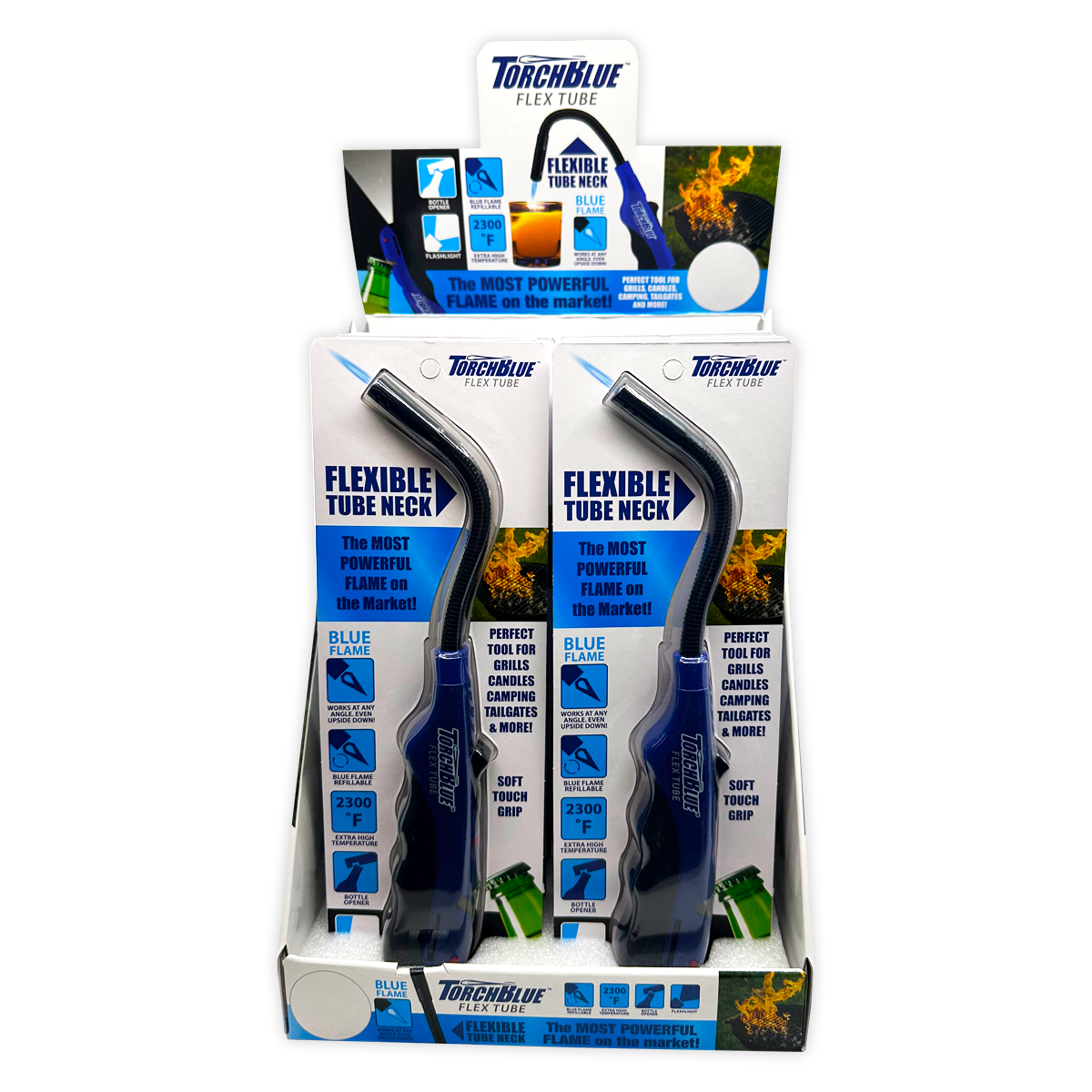 Torch Blue Flexible Neck Torch Lighter - Refined Man Of Candles