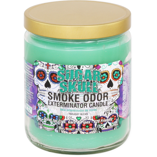 Smoke Odor Exterminator Candle Sugar Skull - Refined Man Of Candles