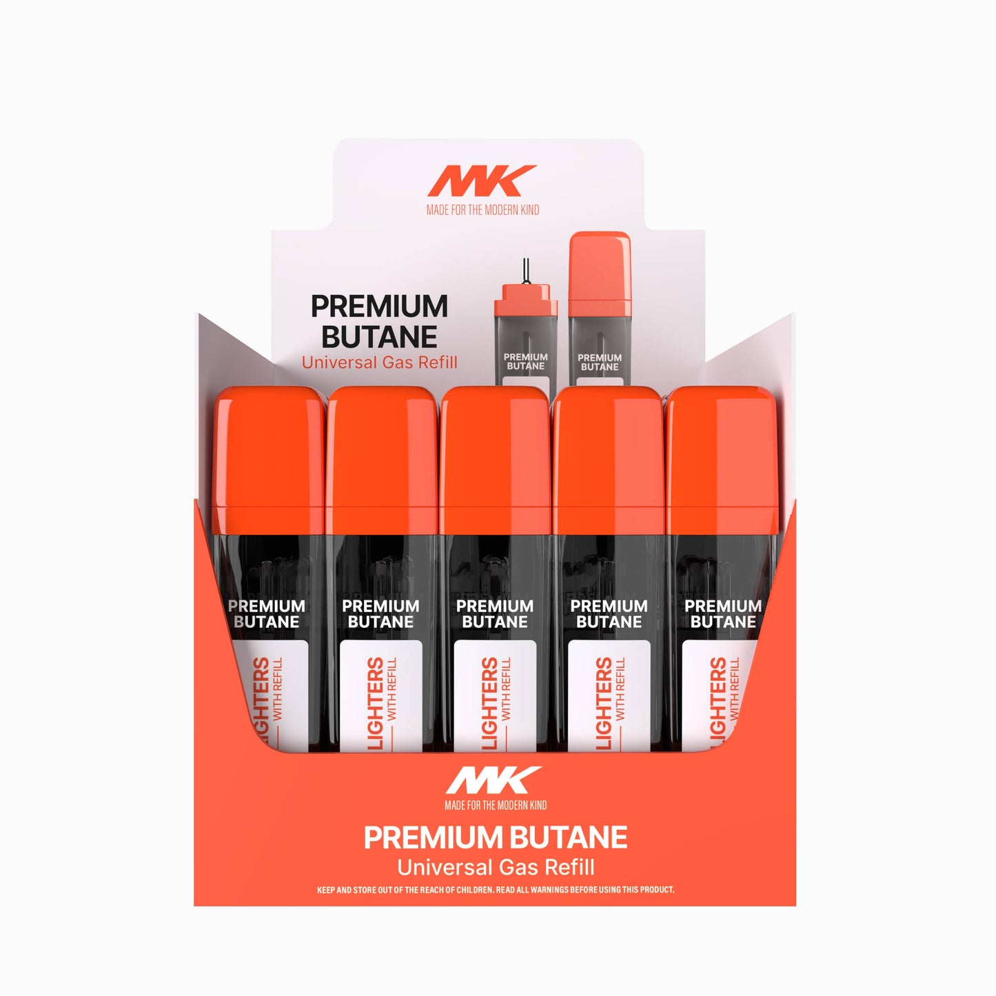 MK Lighters Premium Butane 20ml with 4 Replace Flints 25 PCs - Refined Man Of Candles