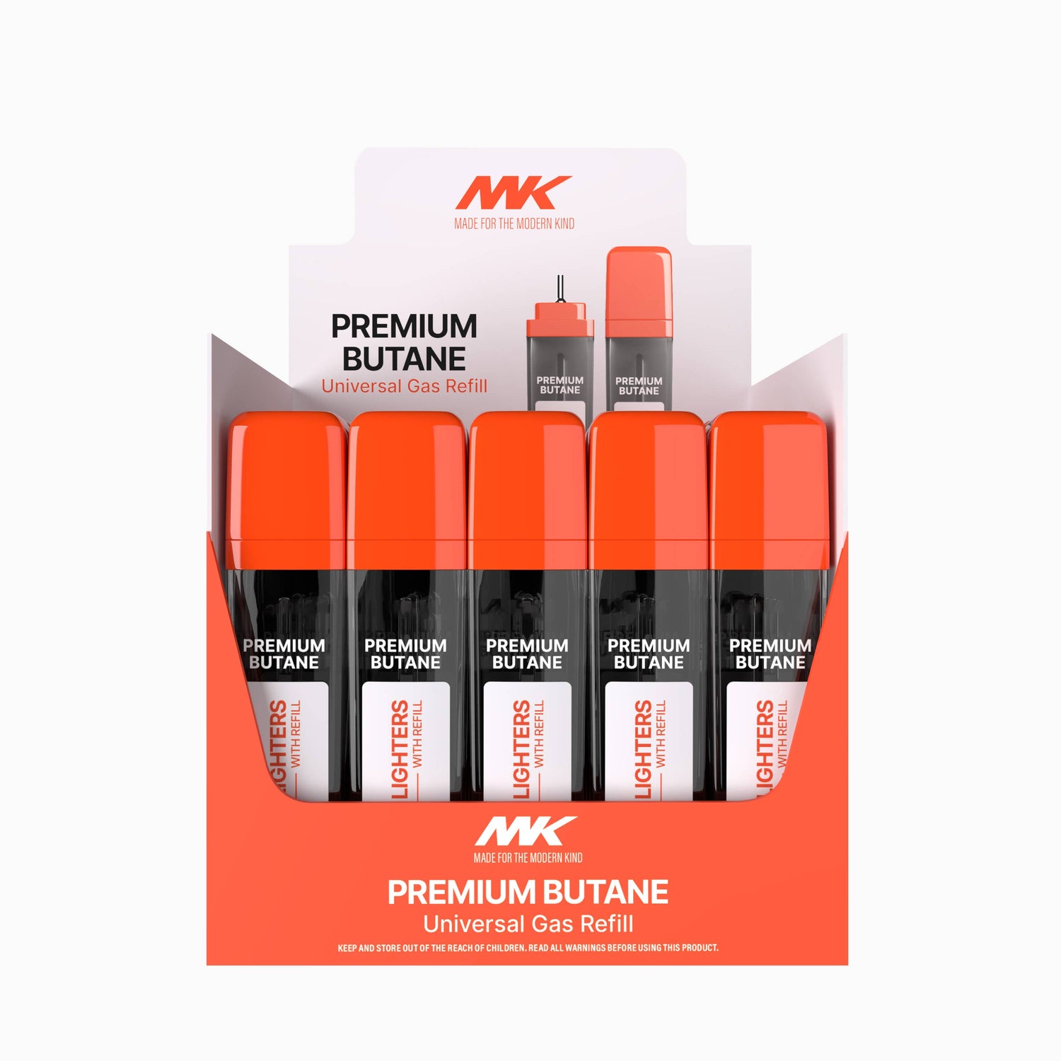 MK Lighters Premium Butane 20ml with 4 Replace Flints 25 PCs - Refined Man Of Candles