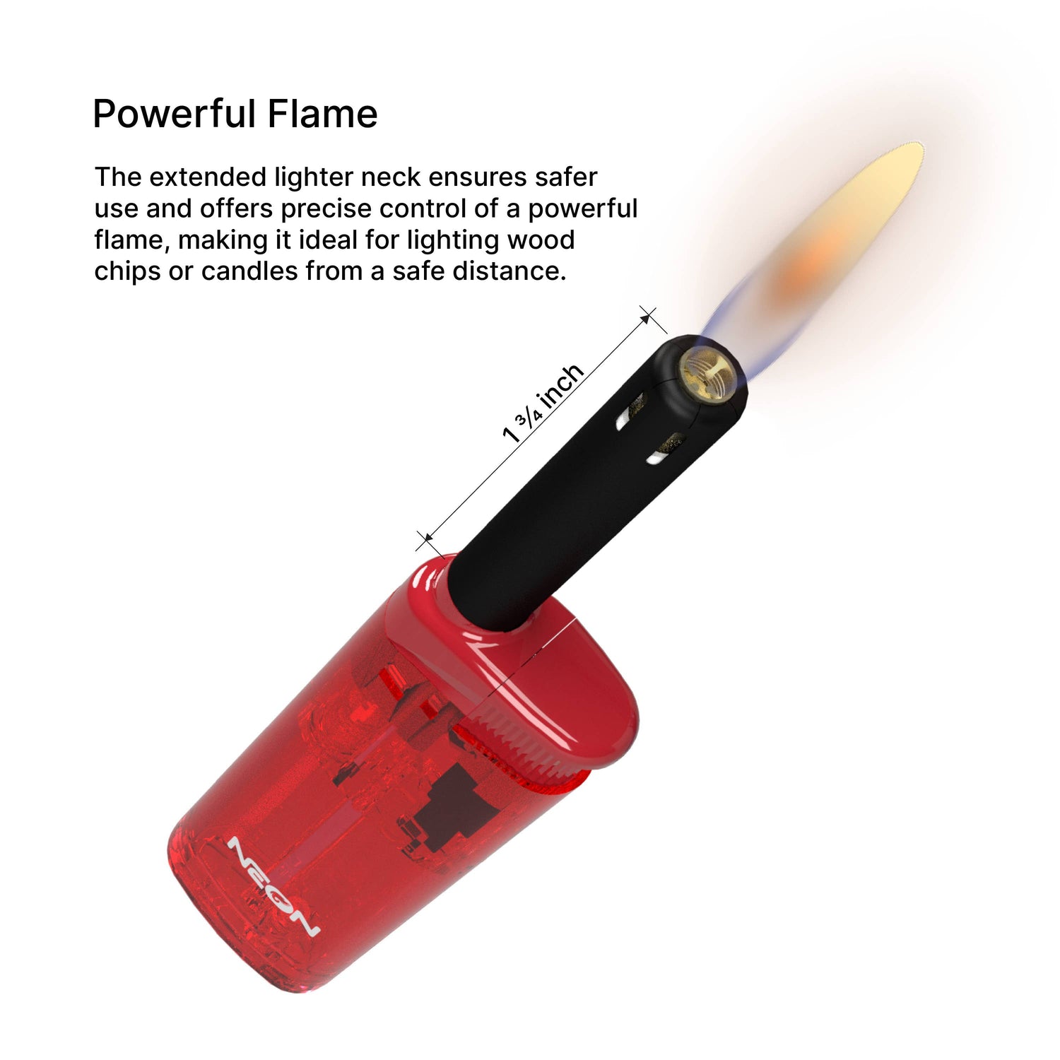 Neon Refillable Regular Flame Lighters 6BL - Refined Man Of Candles