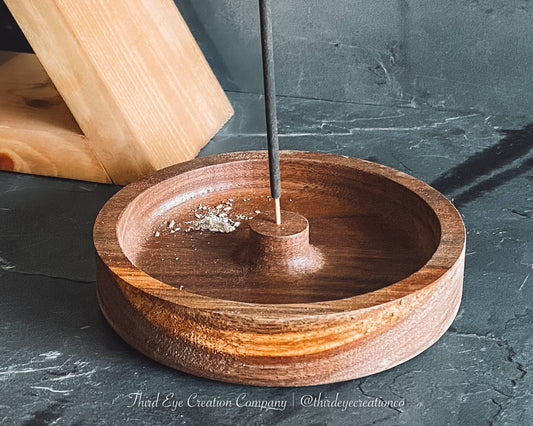 Walnut Hardwood Incense Burner, Incense Stick Holder - Refined Man Of Candles