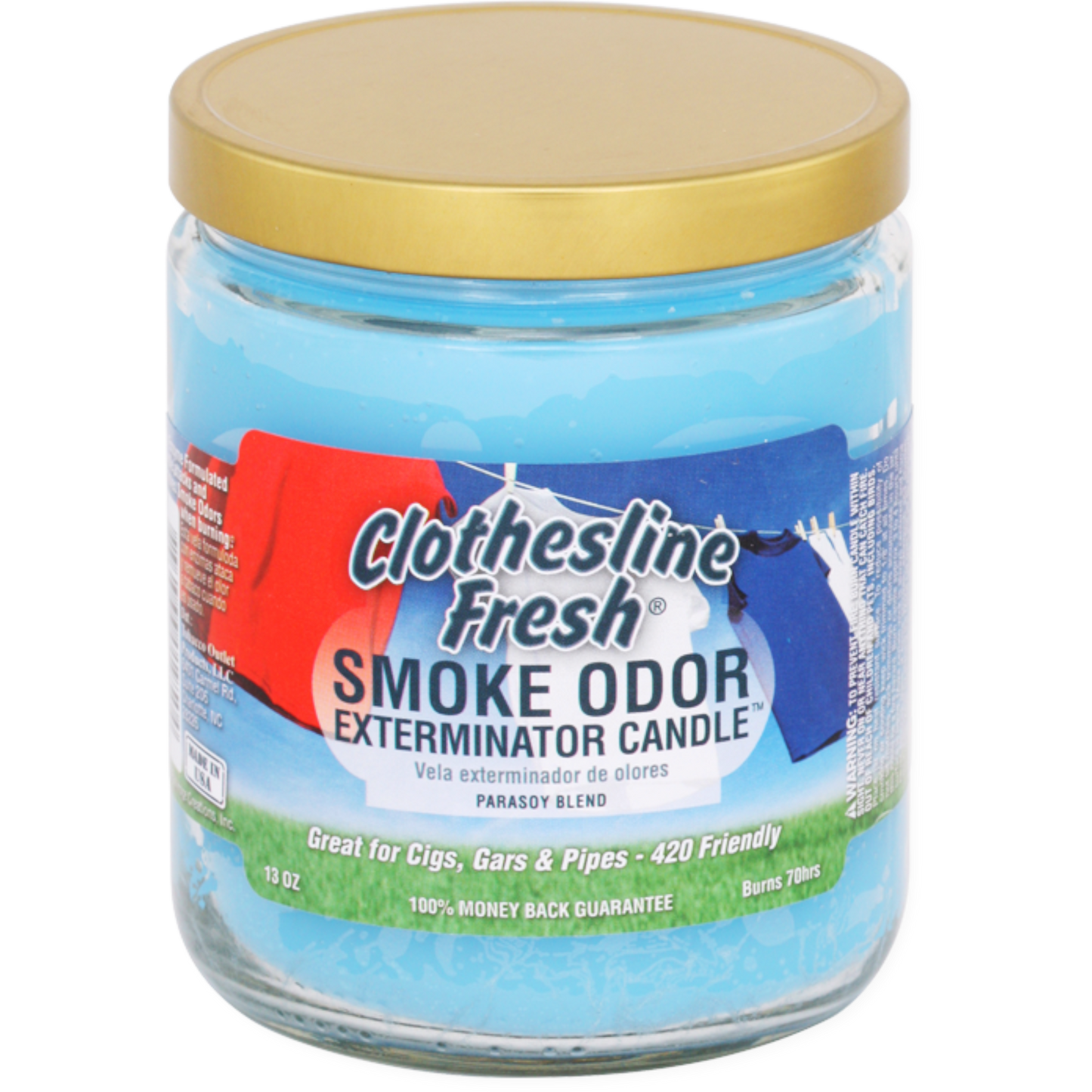 Smoke Odor Exterminator Candle Clothesline Fresh - Refined Man Of Candles
