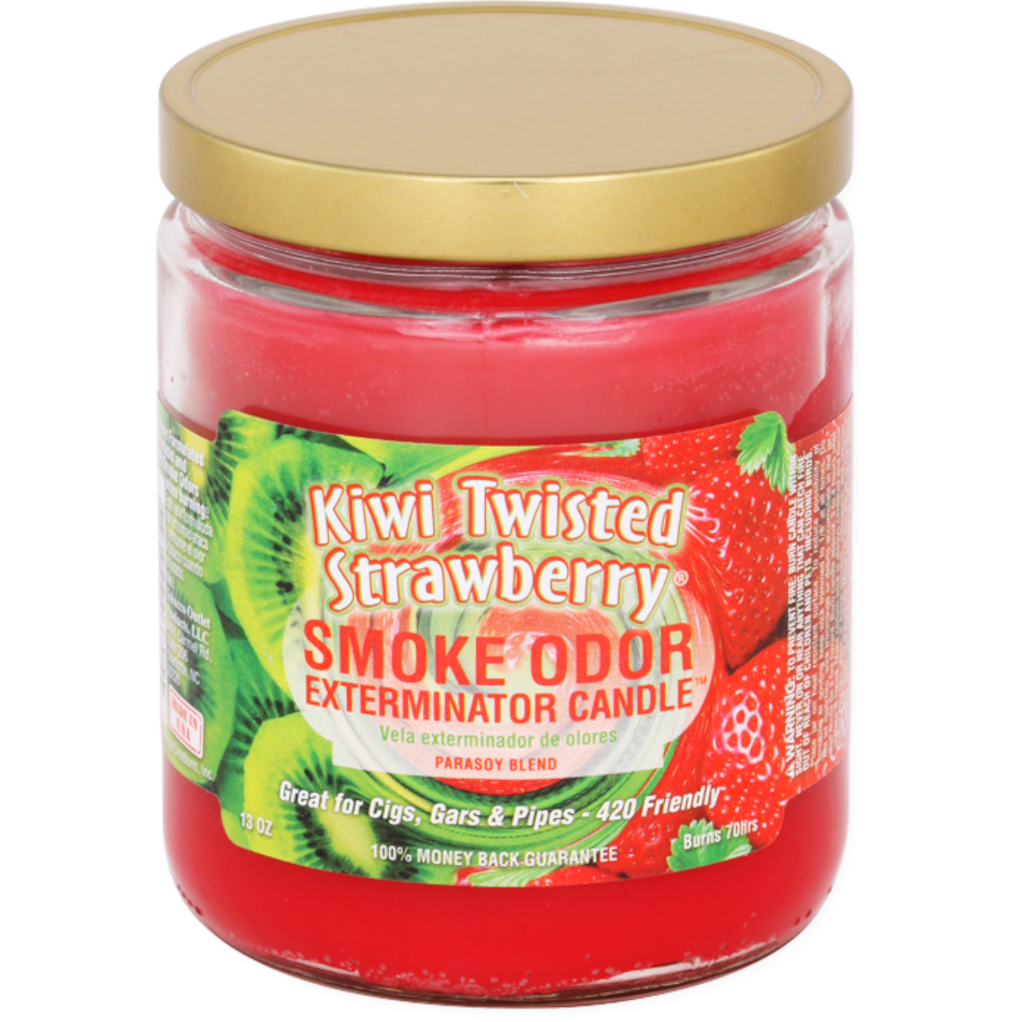 Smoke Odor Exterminator Candle Kiwi Twisted Strawberry - Refined Man Of Candles