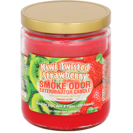 Smoke Odor Exterminator Candle Kiwi Twisted Strawberry - Refined Man Of Candles