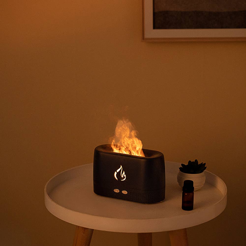 7 Color-changing Portable Aroma Diffuser Flame Humidifier - Refined Man Of Candles