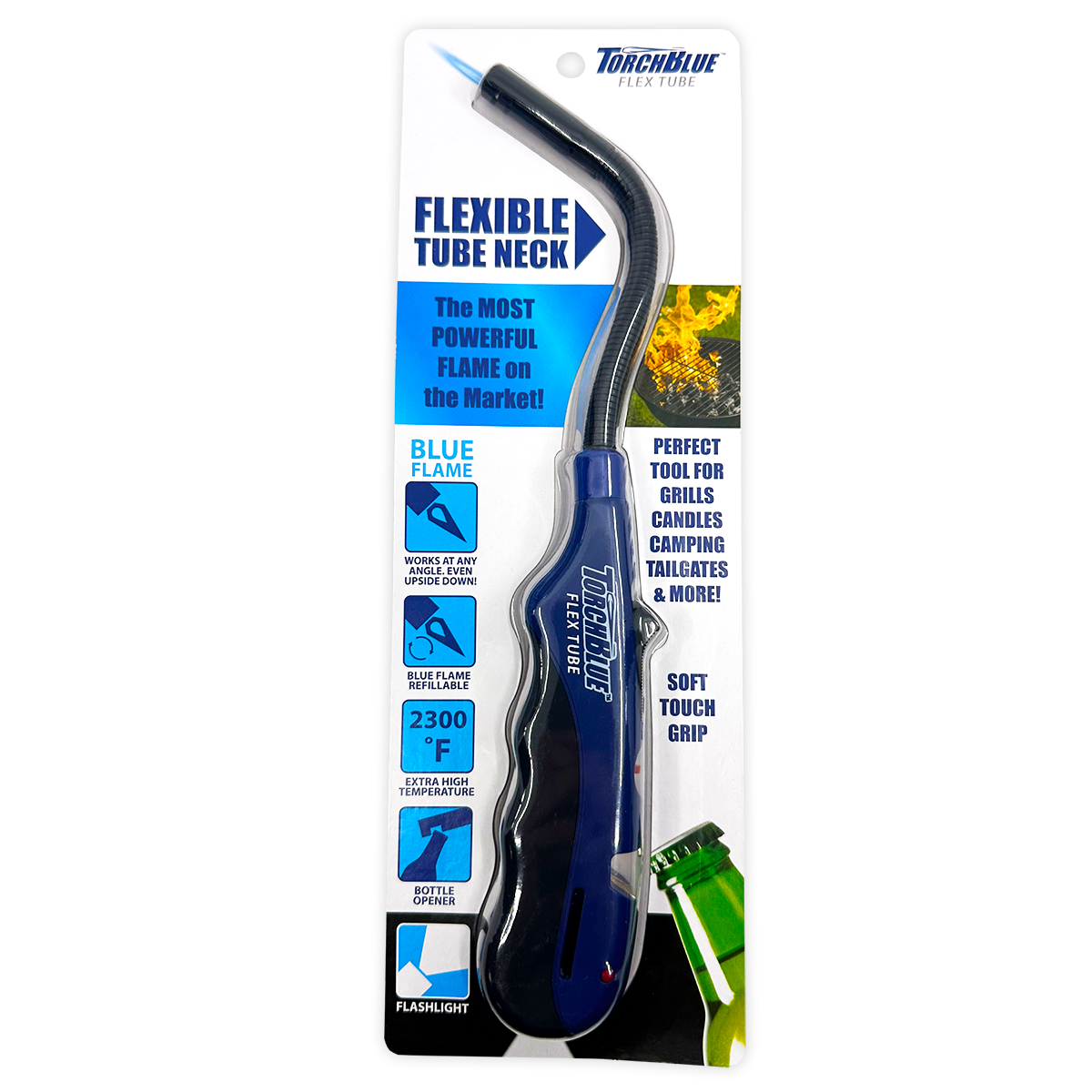 Torch Blue Flexible Neck Torch Lighter - Refined Man Of Candles
