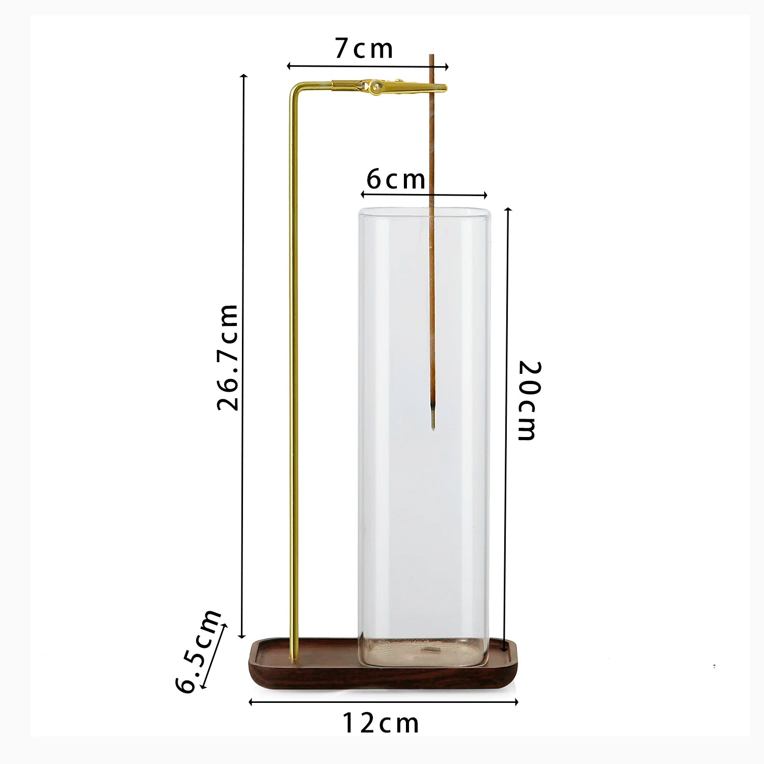 2 in 1 Incense Holder for Sticks Anti-Ash Flying Incense Burne with Removable Glass Ash Catcher and Incense Sticks Organizer - Refined Man Of Candles