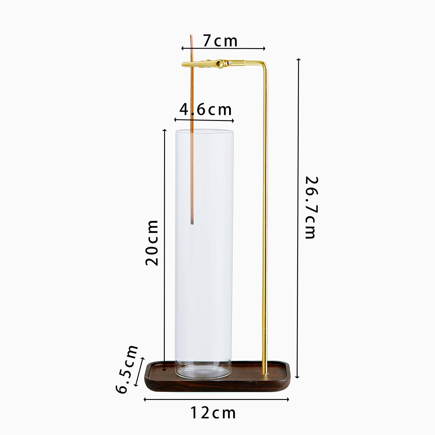 2 in 1 Incense Holder for Sticks Anti-Ash Flying Incense Burne with Removable Glass Ash Catcher and Incense Sticks Organizer - Refined Man Of Candles