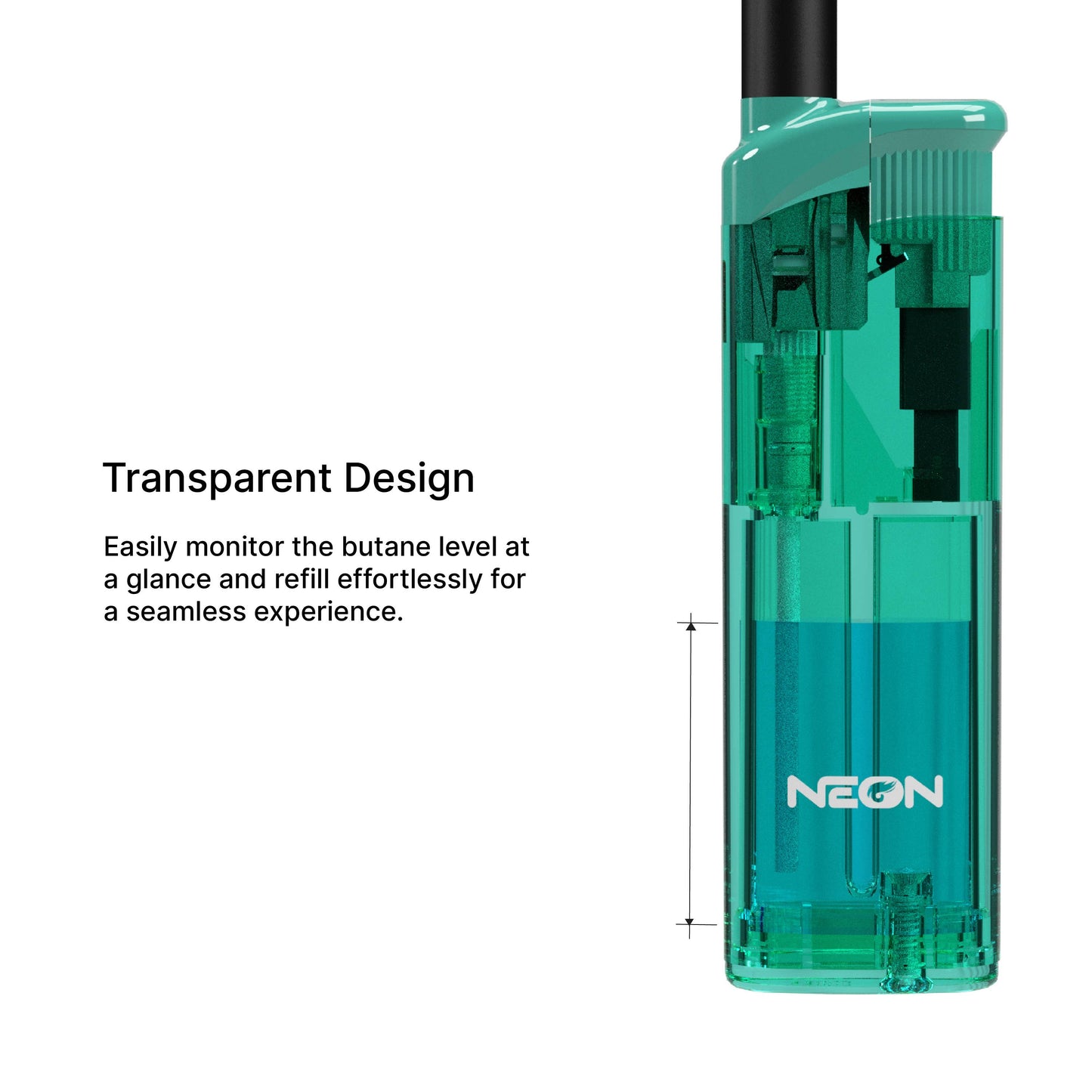 Neon Refillable Regular Flame Lighters 6BL - Refined Man Of Candles