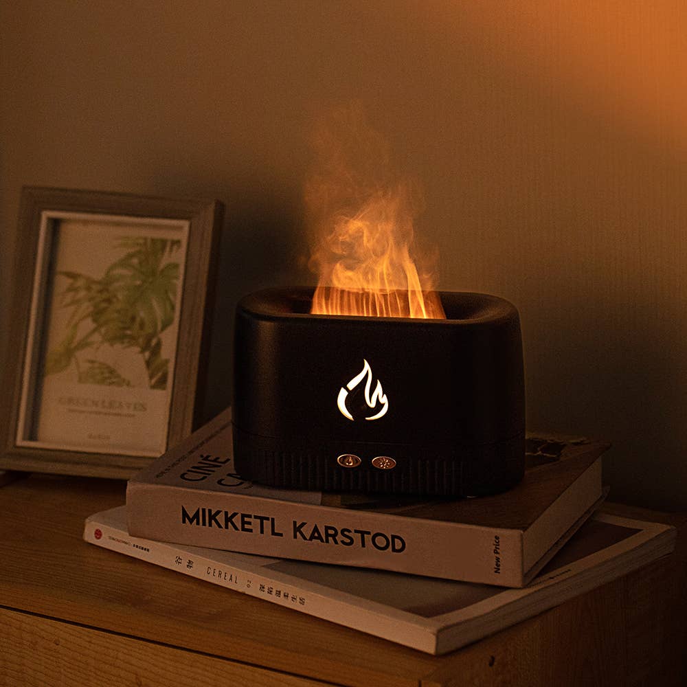7 Color-changing Portable Aroma Diffuser Flame Humidifier - Refined Man Of Candles