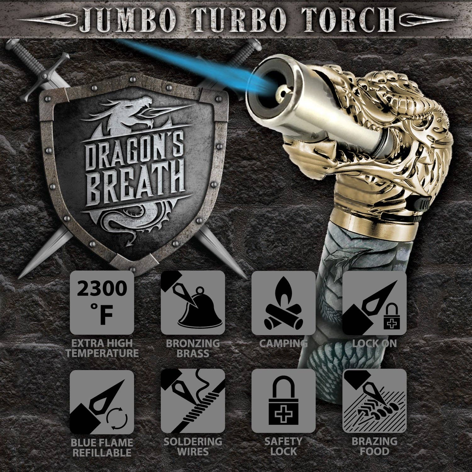SMOKEZILLA DRAGON JUMBO TORCH - Refined Man Of Candles
