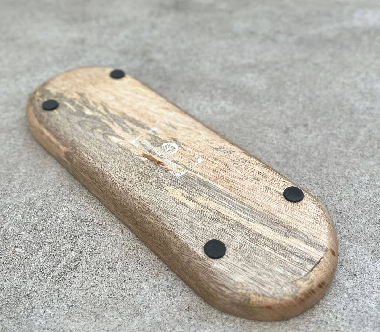 Wooden Boat-Shaped Incense Burner Holder Lotus Design : Black - Refined Man Of Candles