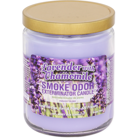 Smoke Odor Exterminator Candle Lavender Chamomile - Refined Man Of Candles