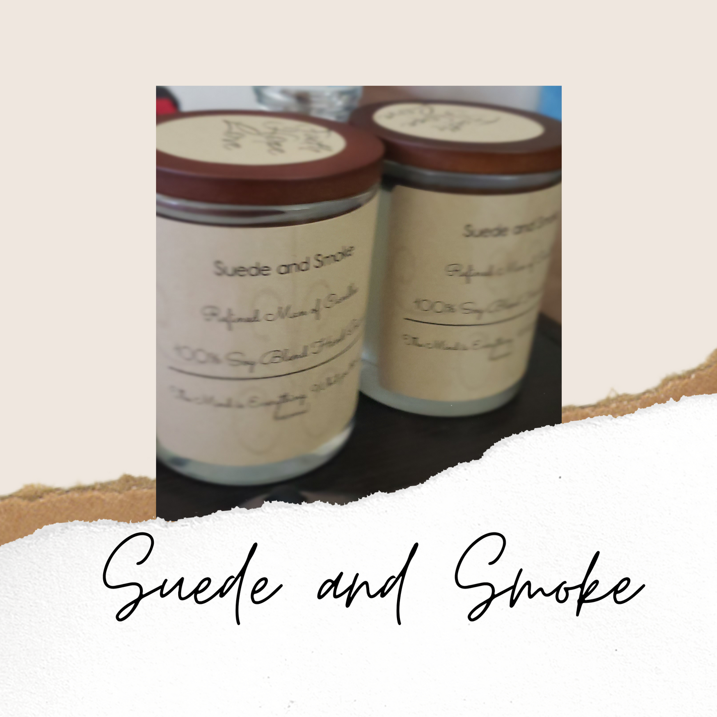 Suede and Smoke Candle - Refined Man Of Candles