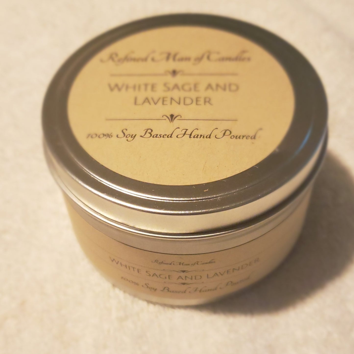 White Sage and Lavender Candle - Refined Man Of Candles