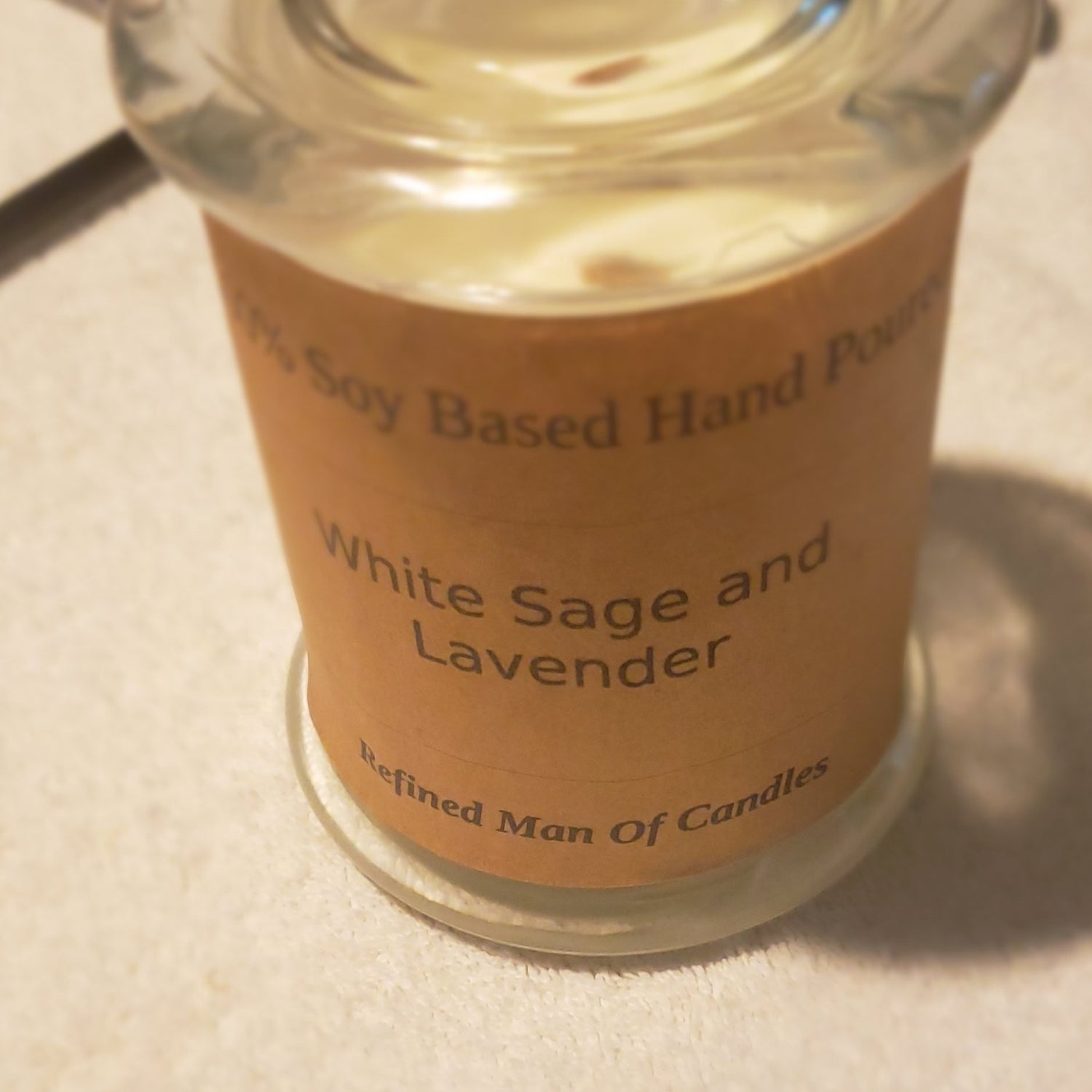 White Sage and Lavender Candle - Refined Man Of Candles