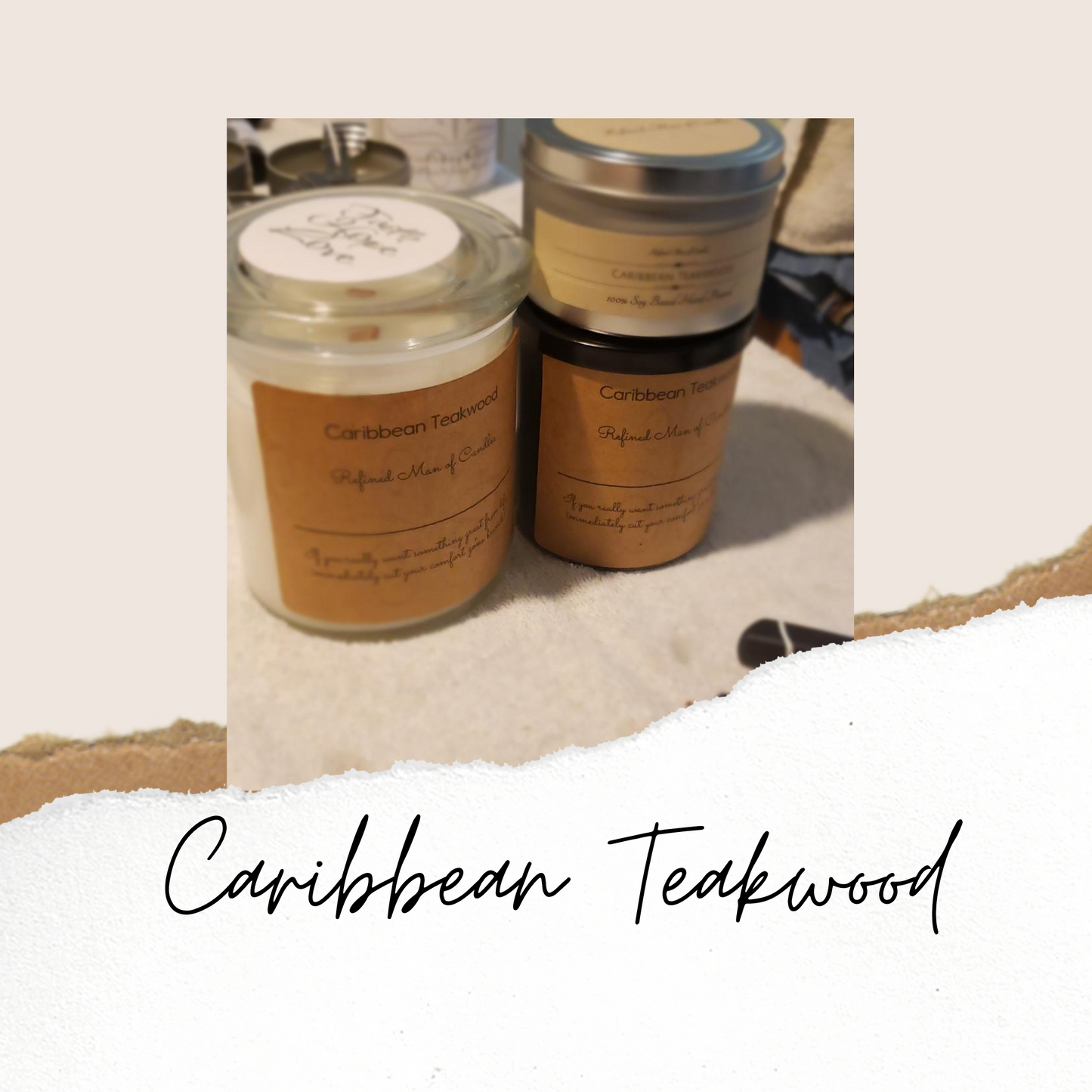 Caribbean Teakwood Candle - Refined Man Of Candles