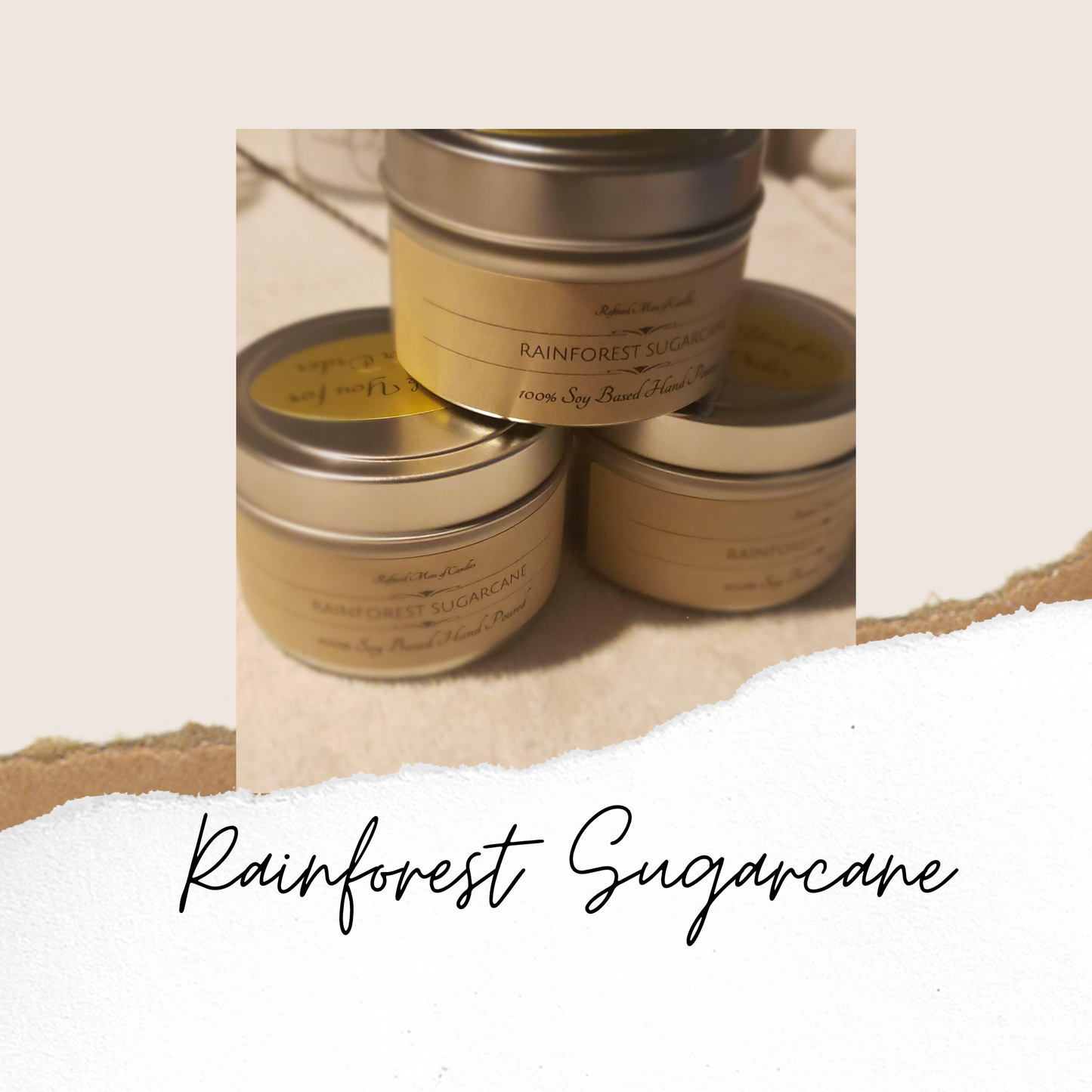 Rainforest Sugarcane Candle - Refined Man Of Candles