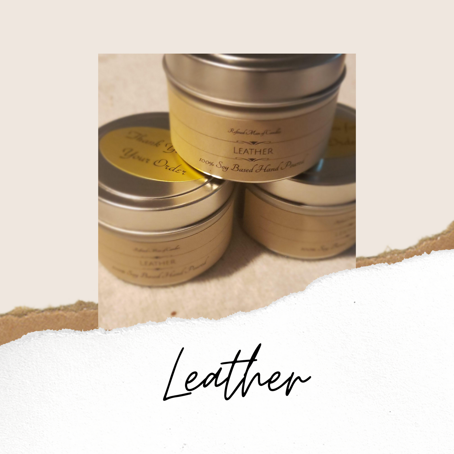 Leather Candle - Refined Man Of Candles