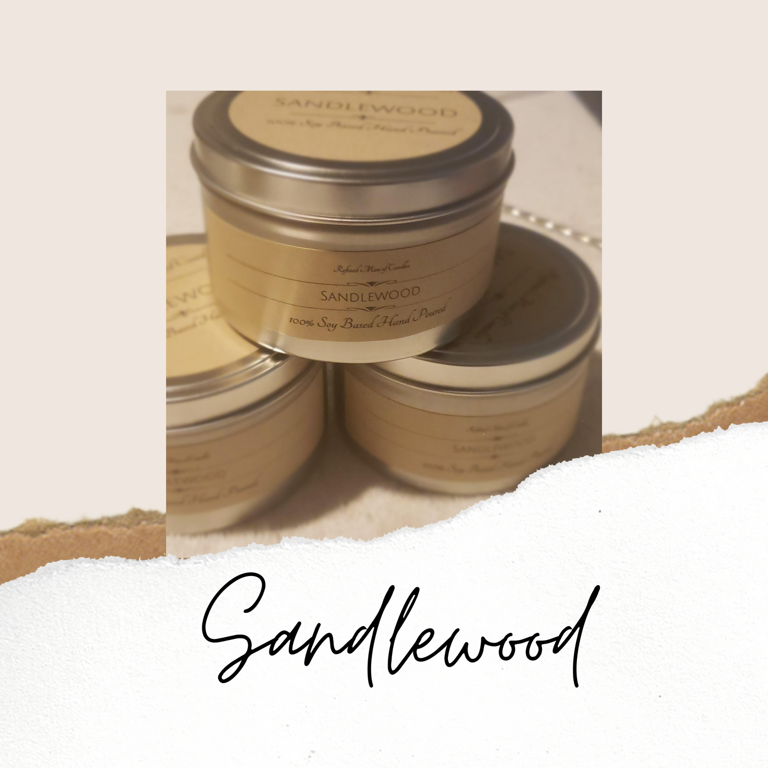 Sandalwood Candle - Refined Man Of Candles