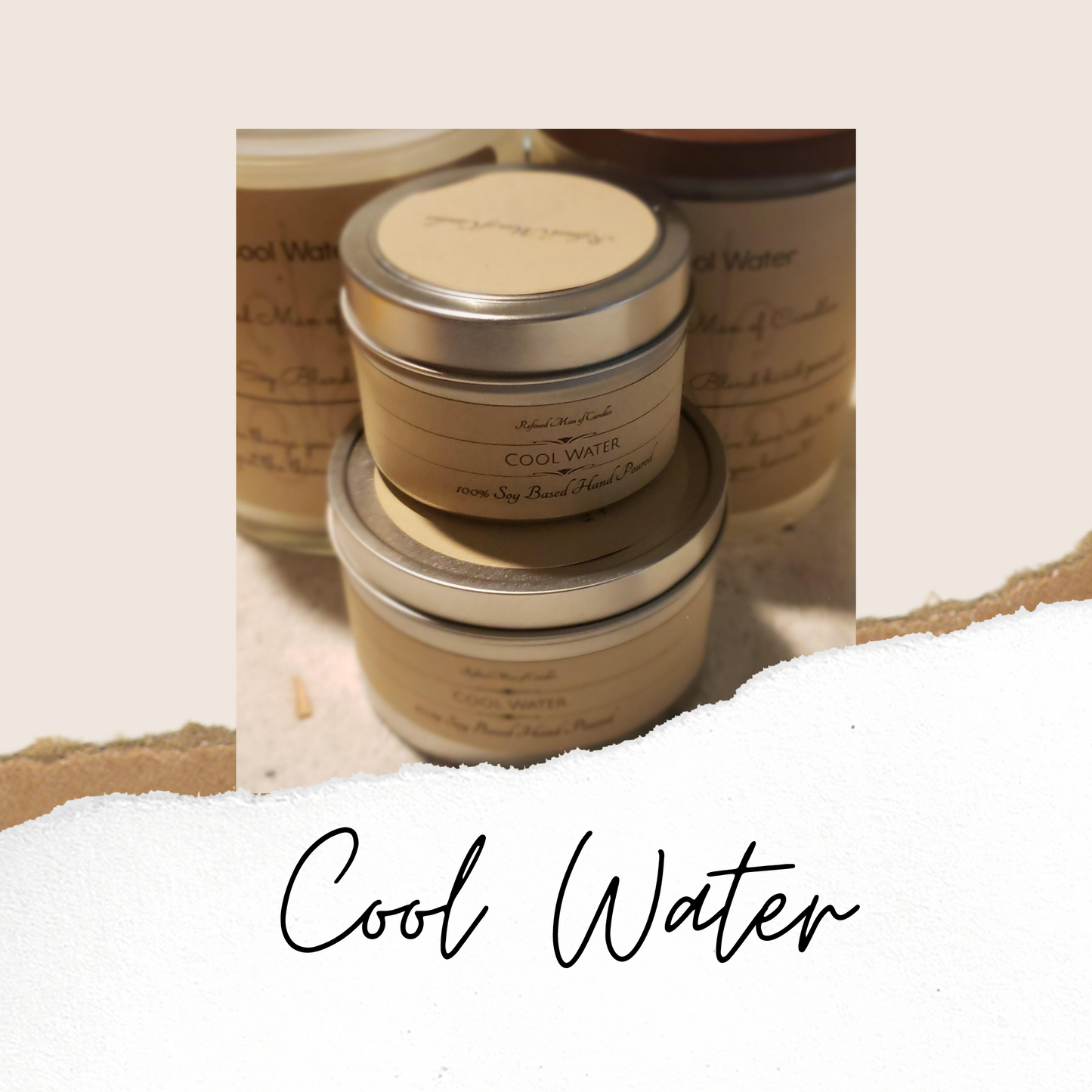 Cool Water Candle - Refined Man Of Candles