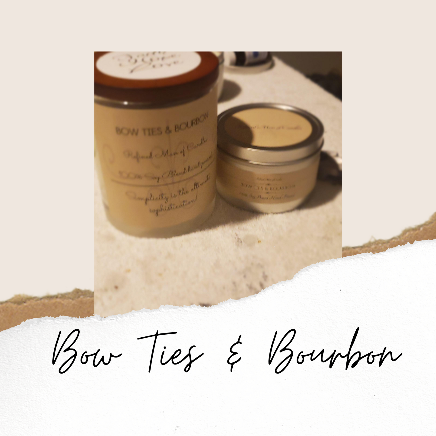 Bow Tie & Bourbon Candle - Refined Man Of Candles