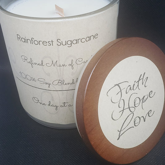 Rainforest Sugarcane Candle - Refined Man Of Candles