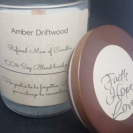 Amber and Driftwood Candle - Refined Man Of Candles