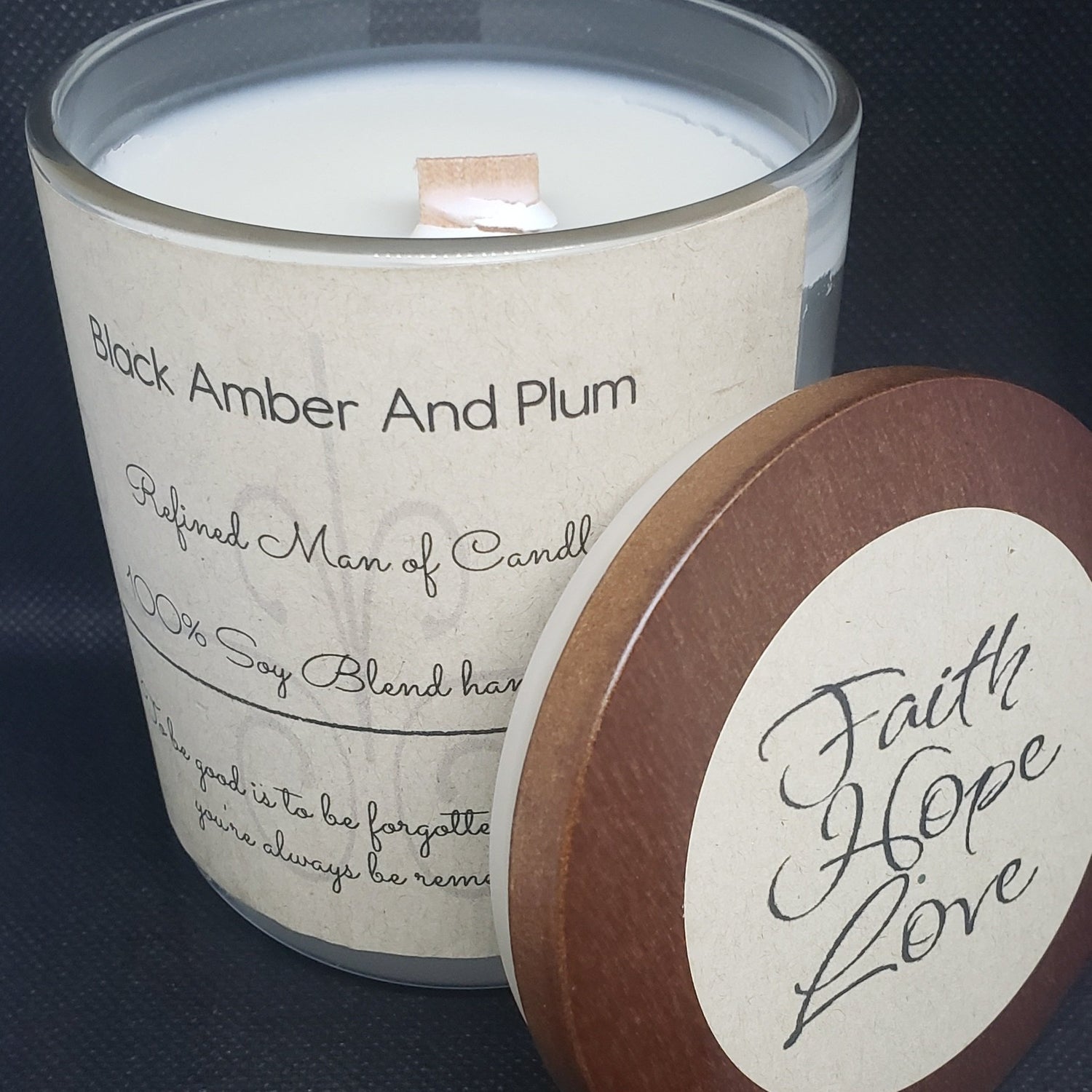 Black Amber And Plum Candle - Refined Man Of Candles