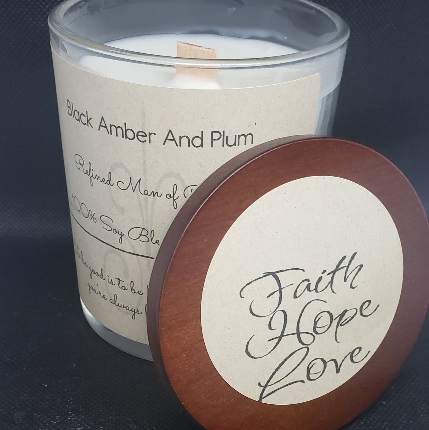 Black Amber And Plum Candle - Refined Man Of Candles