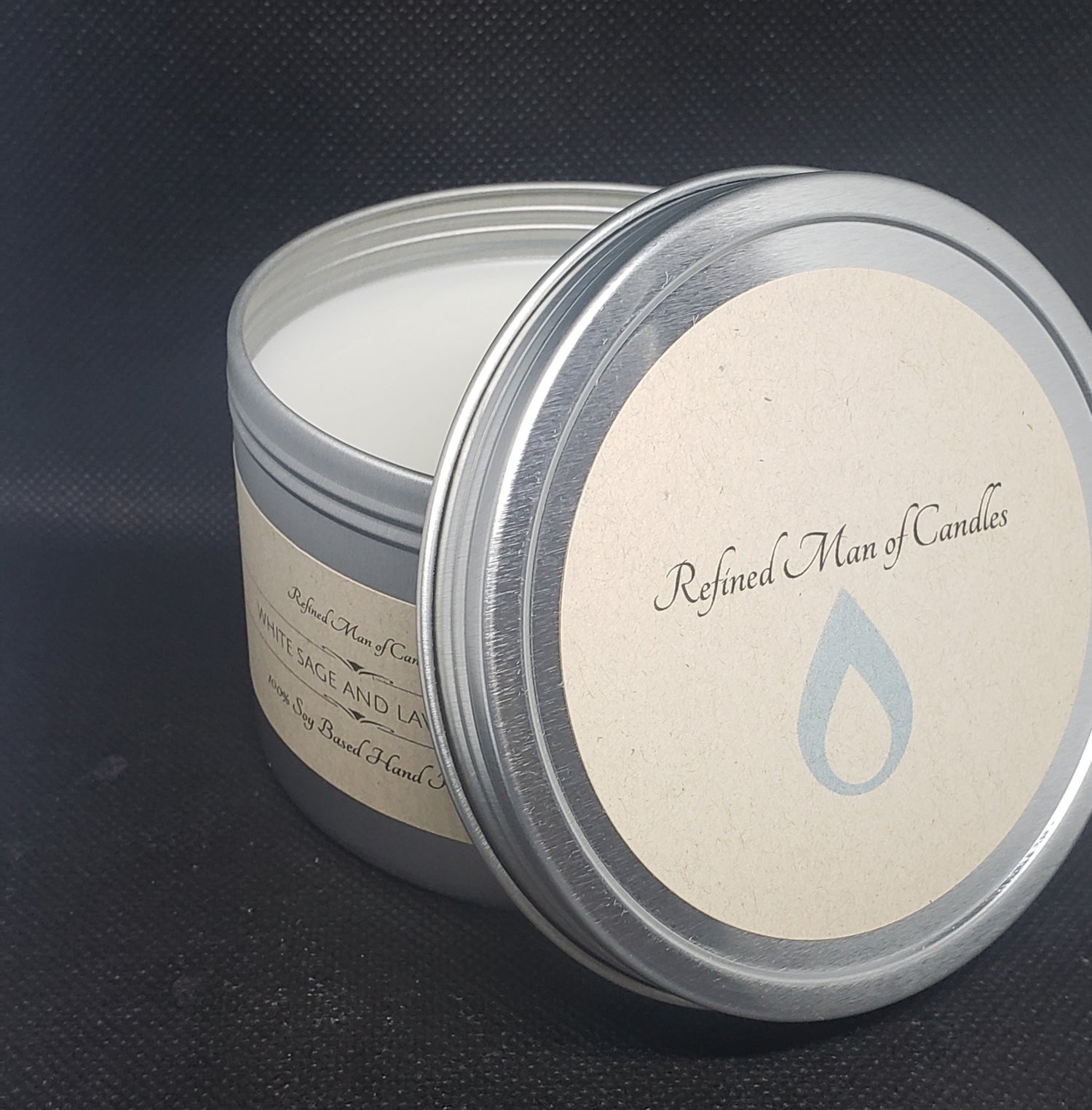 White Sage and Lavender Candle - Refined Man Of Candles