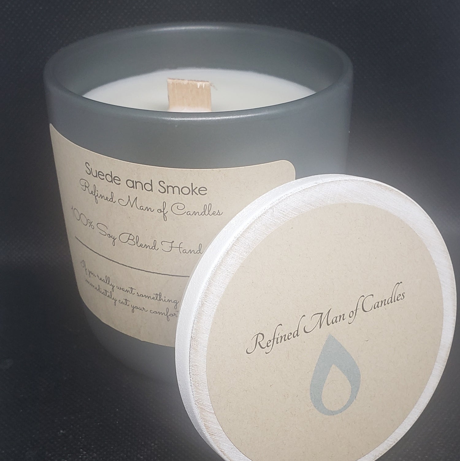 Suede and Smoke Candle - Refined Man Of Candles