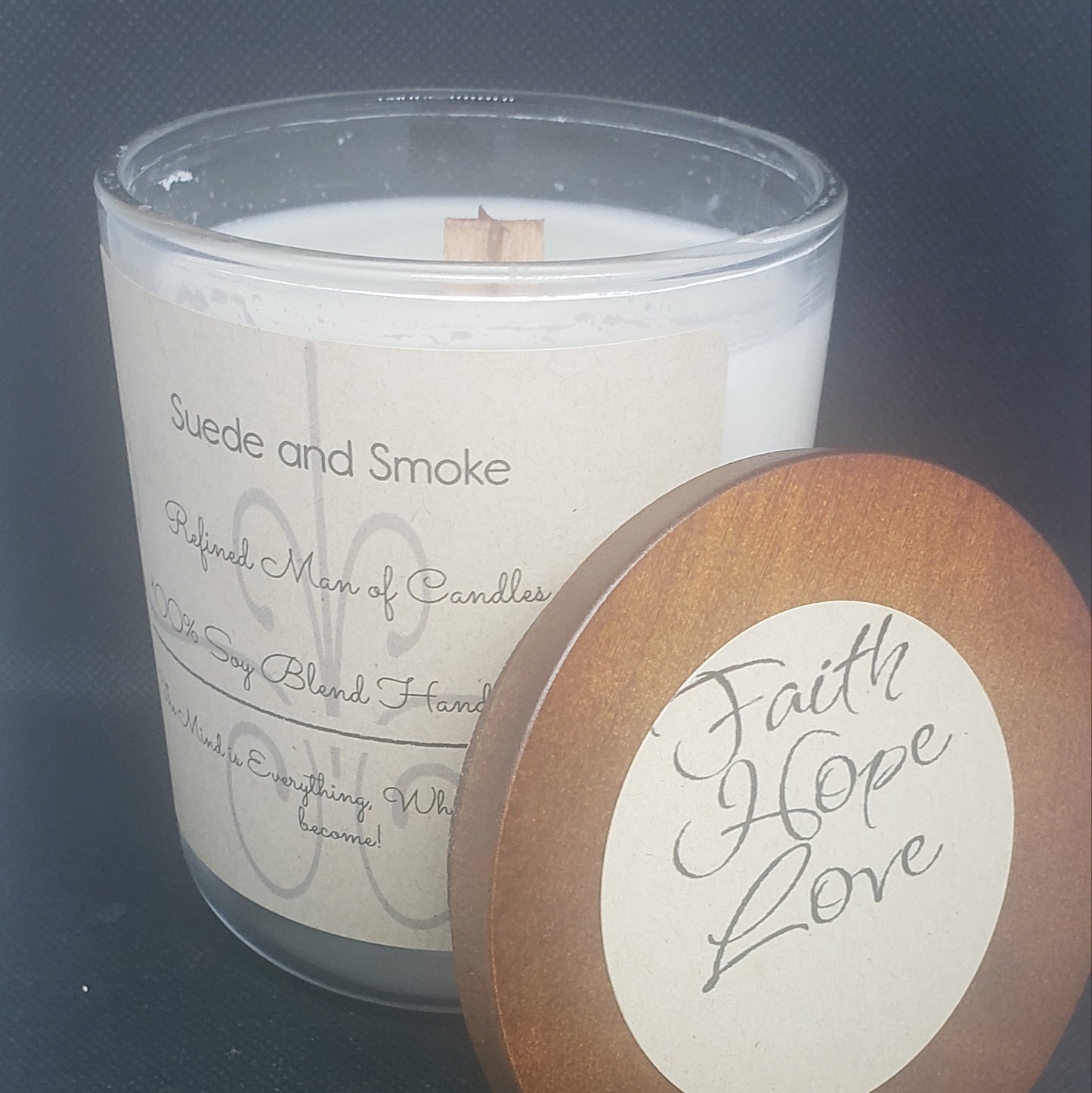 Suede and Smoke Candle - Refined Man Of Candles