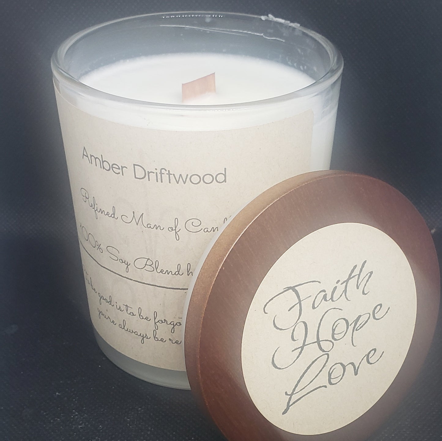 Amber and Driftwood Candle - Refined Man Of Candles