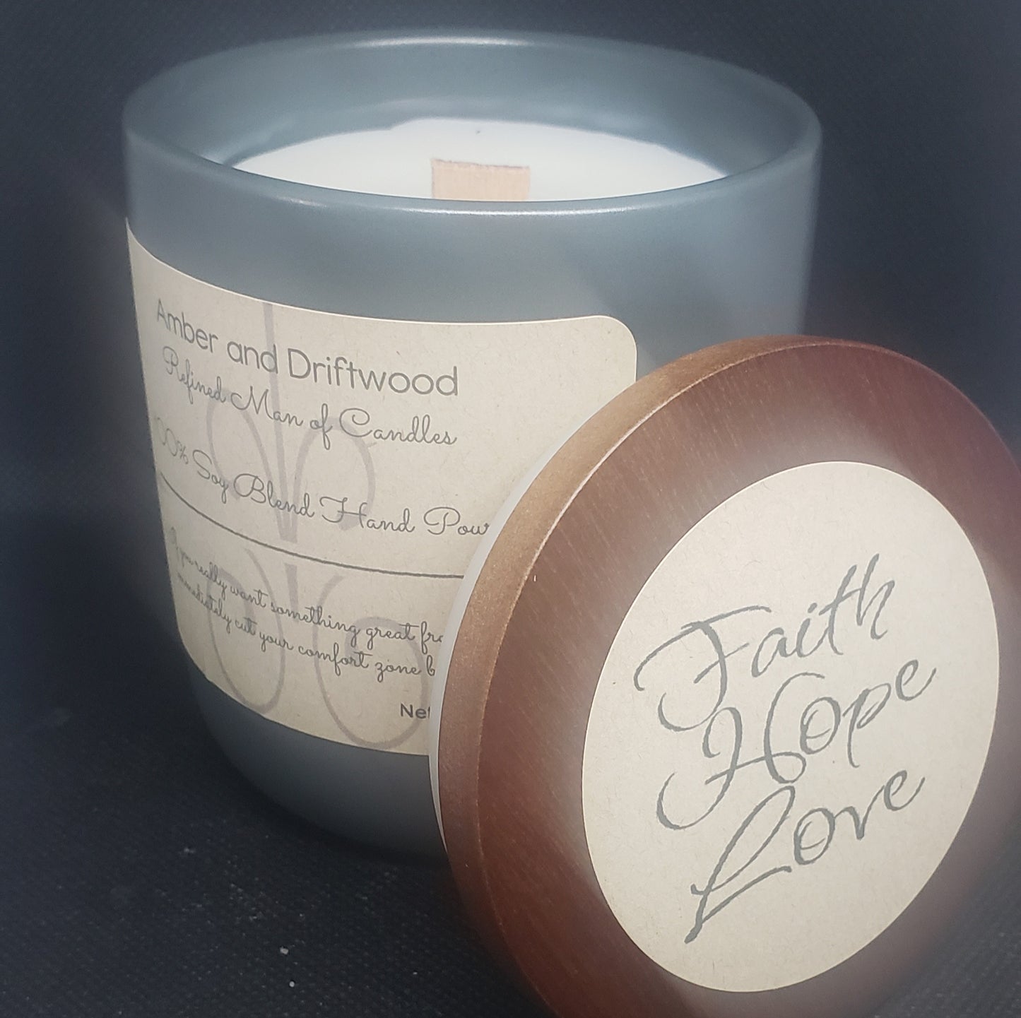 Amber and Driftwood Candle - Refined Man Of Candles