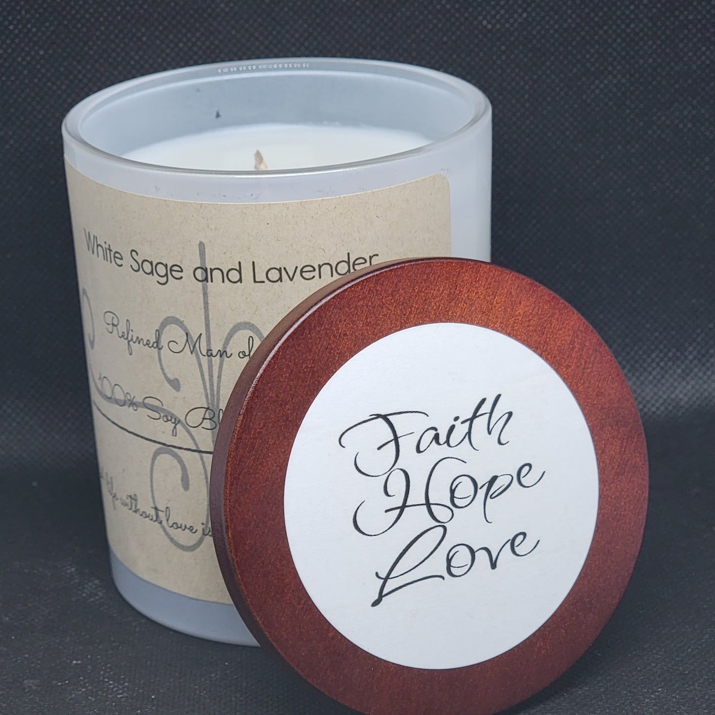 White Sage and Lavender Candle - Refined Man Of Candles