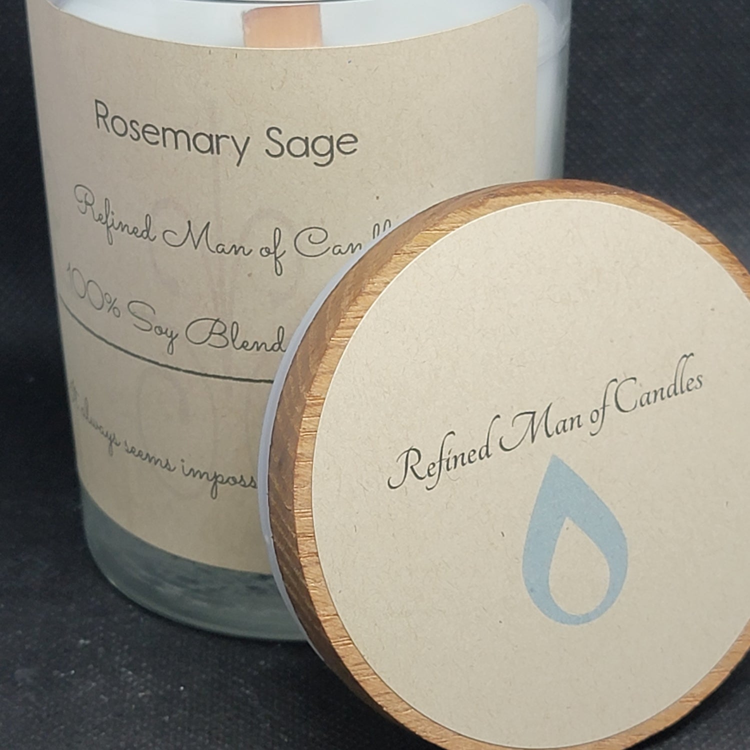 Rosemary Sage Candle - Refined Man Of Candles