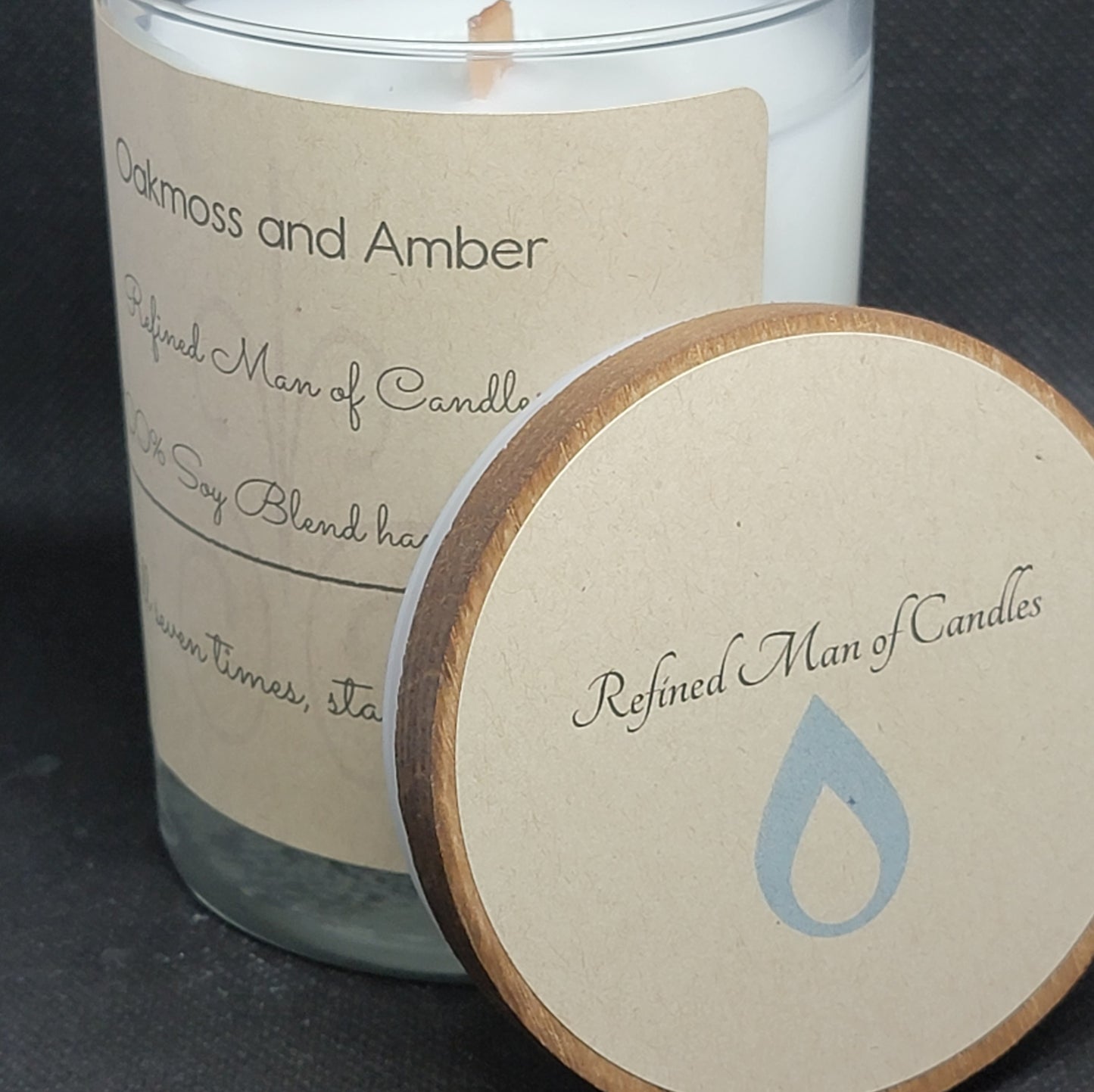 Oakmoss and Amber Candle - Refined Man Of Candles