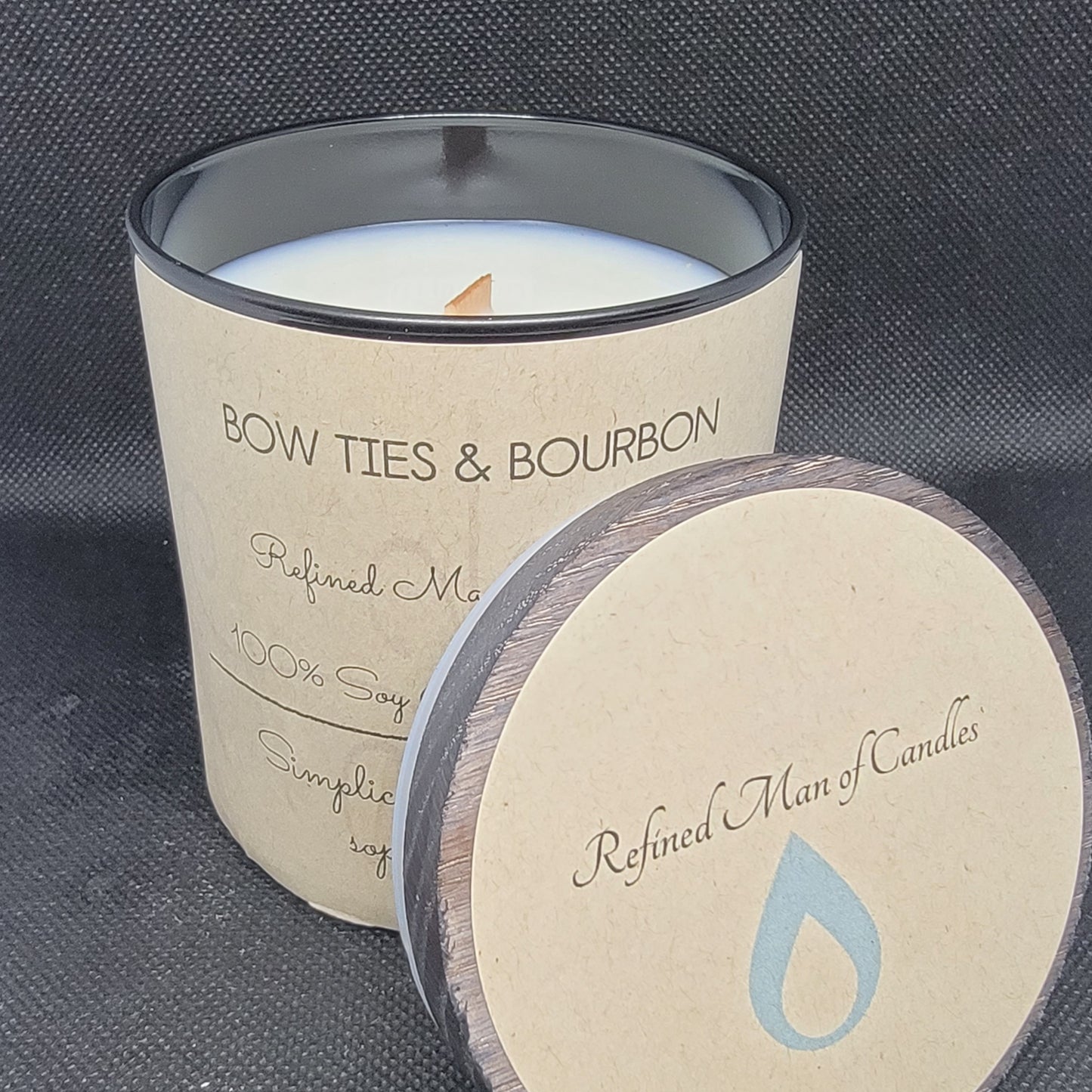 Bow Tie & Bourbon Candle - Refined Man Of Candles