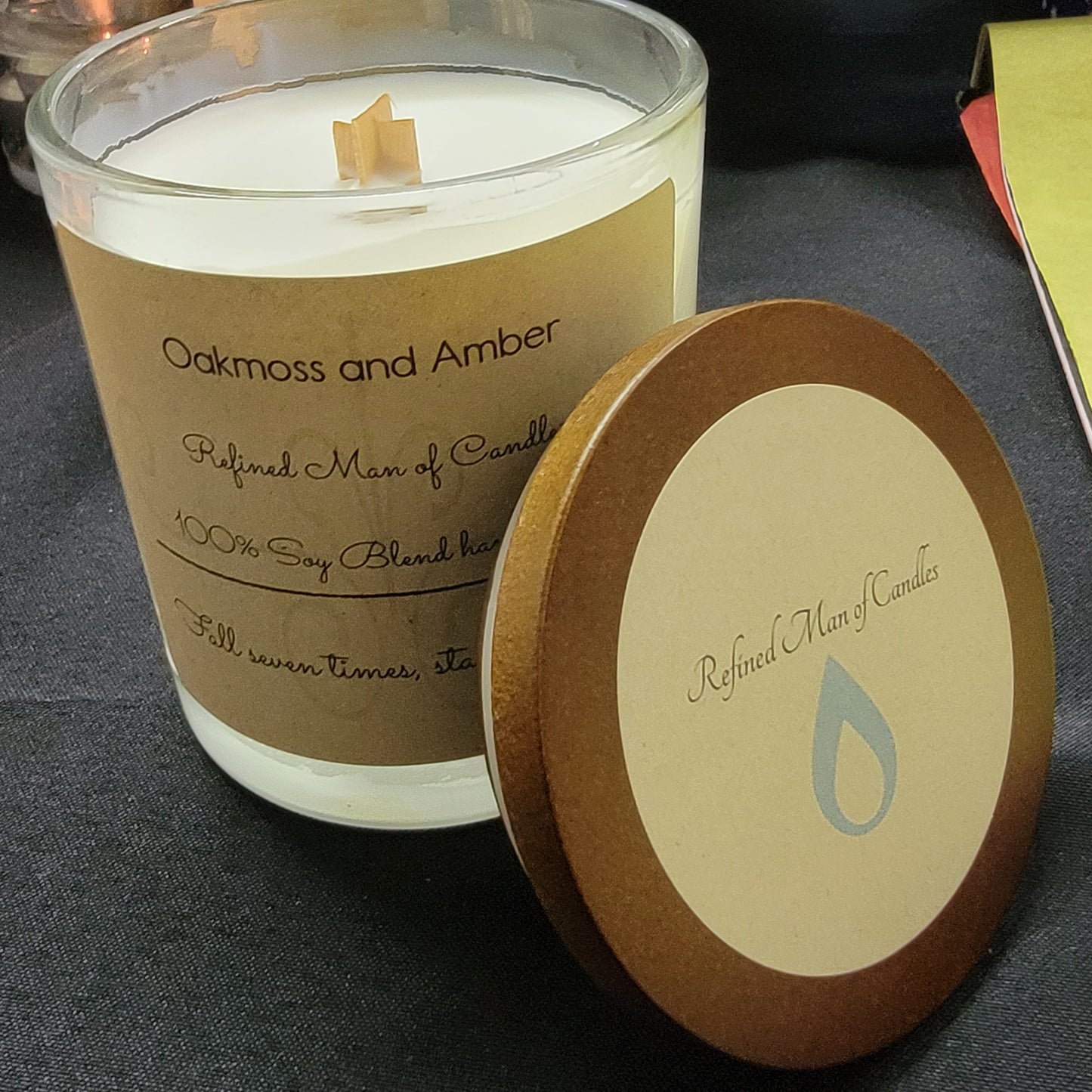 Oakmoss and Amber Candle - Refined Man Of Candles