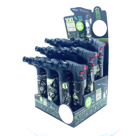 SMOKEZILLA THIN PRINTED XXL GID TORCH LIGHTER - Refined Man Of Candles